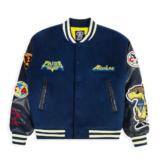 Aguilas Letterman Jacket (Navy Blue)